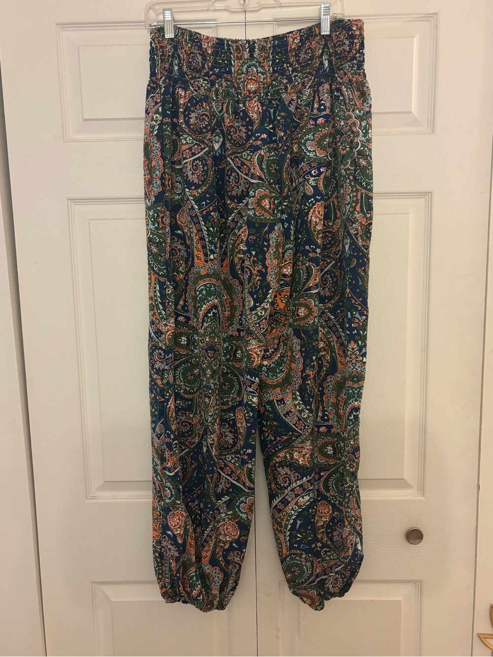 SHEIN Multicolor Paisley Elastic-Waist Joggers